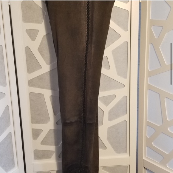 *RESERVED* Rare Authenticated Leather Whip Stitch Jeans - Picture 9 of 16